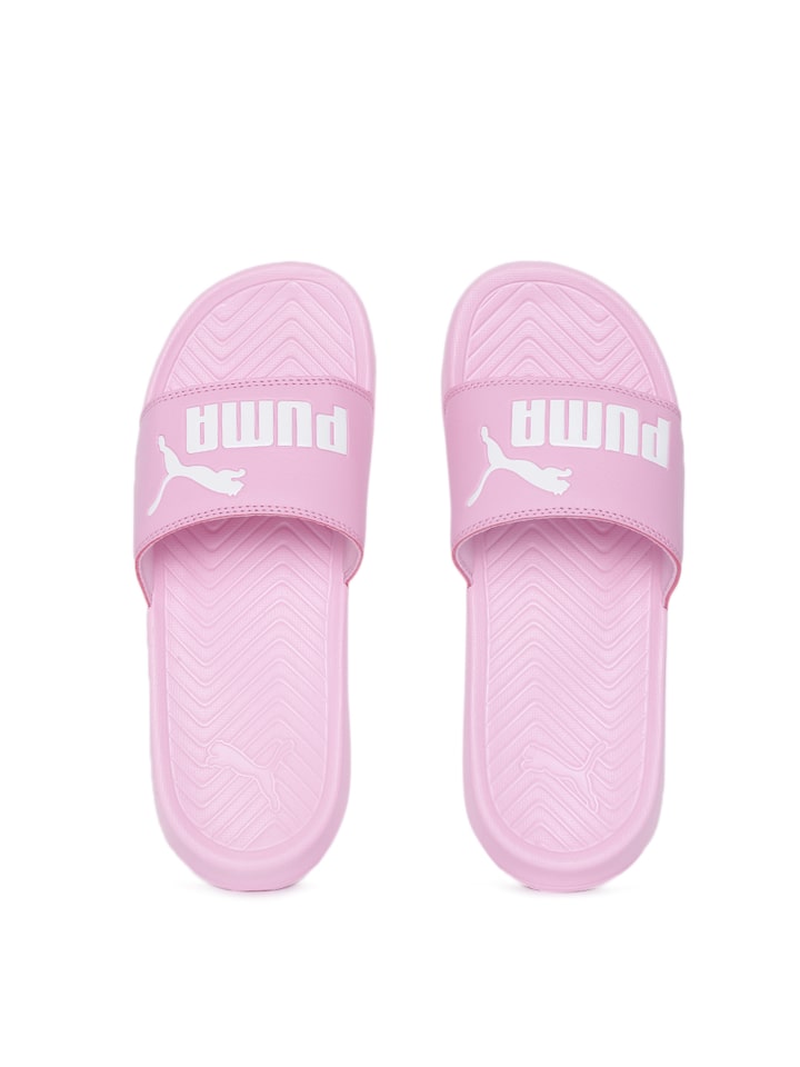 puma flip flops pink