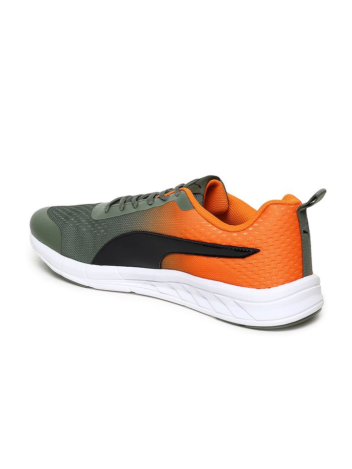 Buy Puma Men Olive Green \u0026 Orange Feral 