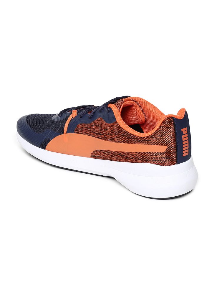 Buy Puma Men Navy Blue \u0026 Coral Orange 