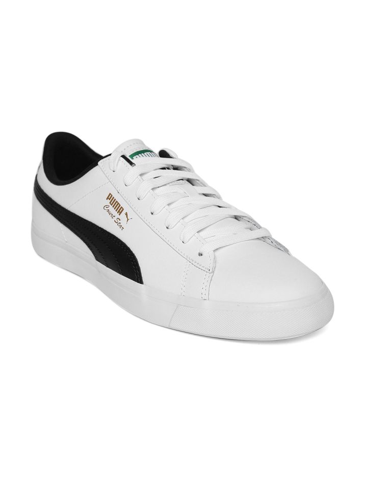 efecto raya asqueroso Buy Puma Unisex White & Black Court Star Vulc FS Leather Sneakers - Casual  Shoes for Unisex 8478103 | Myntra
