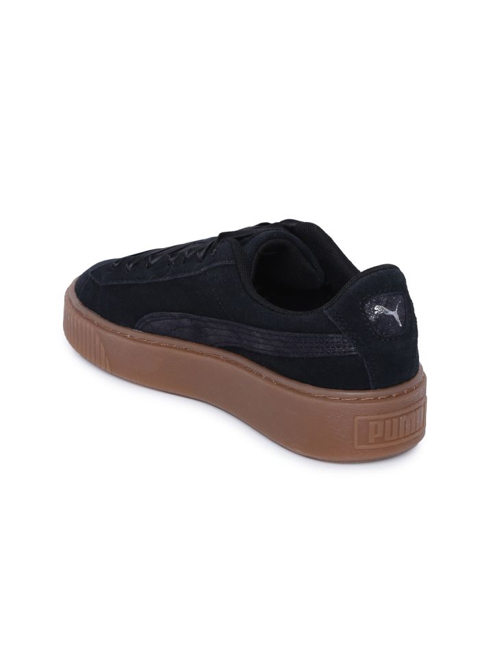 Puma suede platform nere on sale