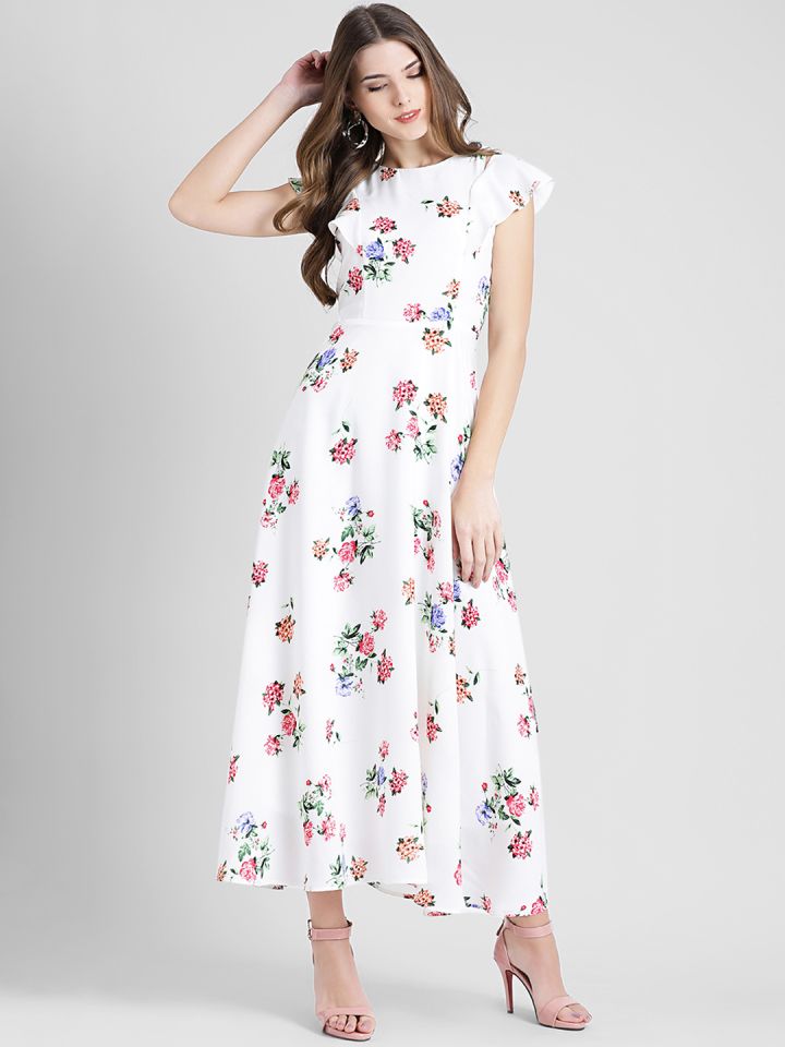 White discount dress myntra