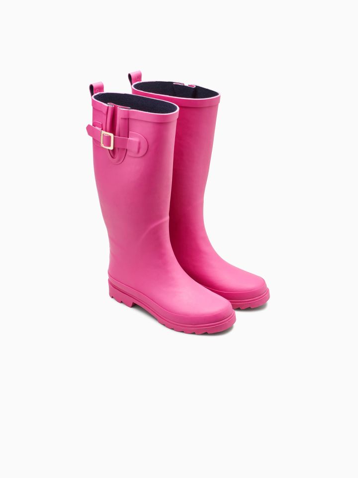 Buy NEXT Women Pink Solid Synthetic High Top Flat Boots Boots