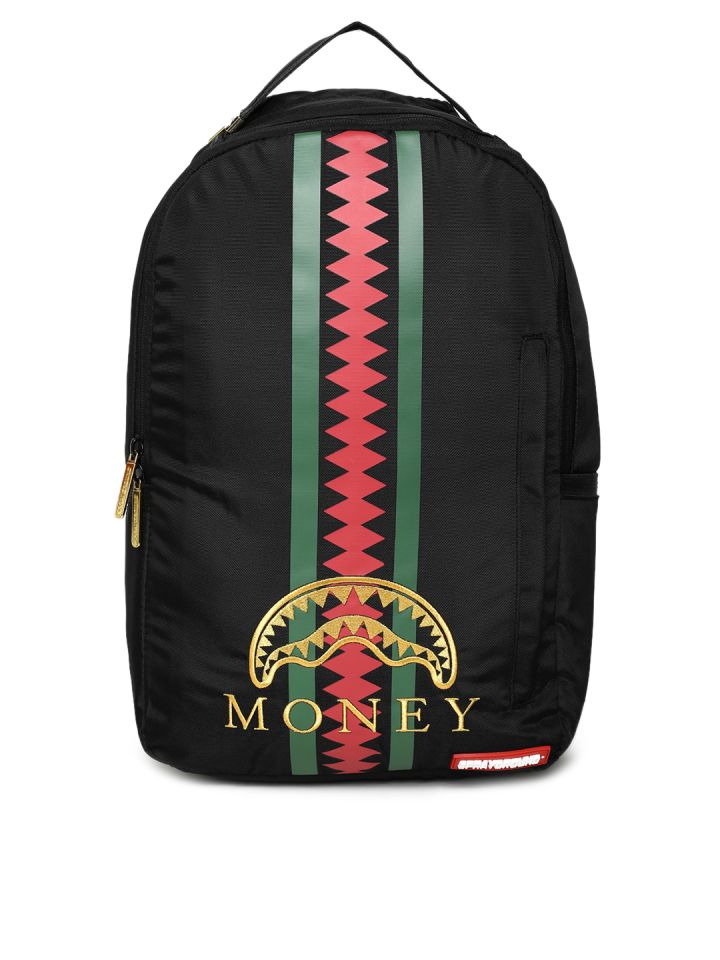 Buy SPRAY GROUND Unisex Black Geometric Backpack Backpacks for