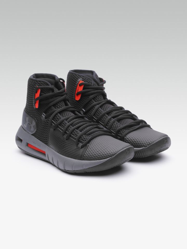 UNDER ARMOUR Men Black UA HOVR Havoc Mid Top Basketball Shoes