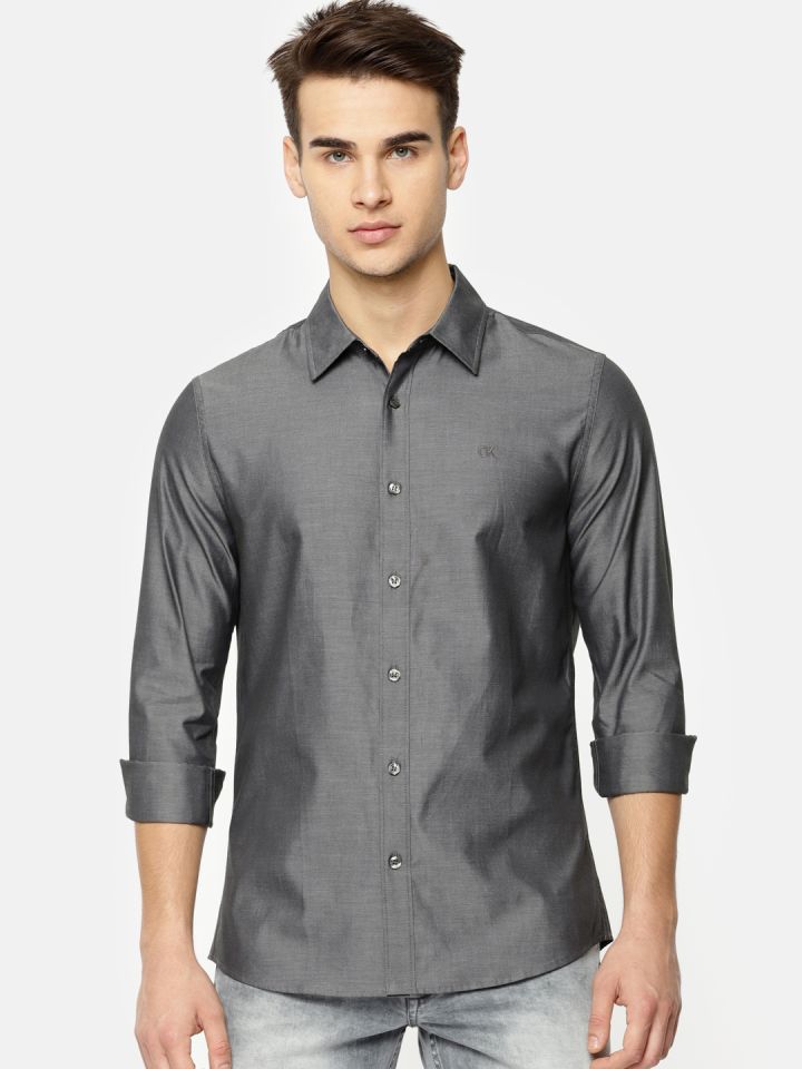 Calvin klein shirt grey cheap