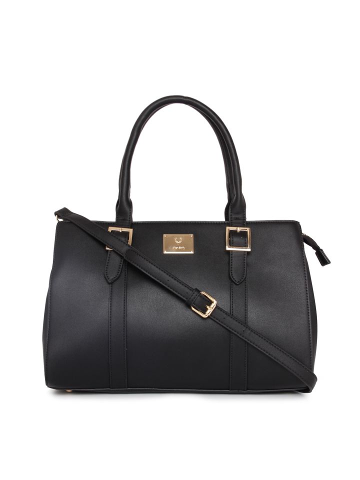 Buy Allen Solly Black Solid Handheld Bag Handbags for Women