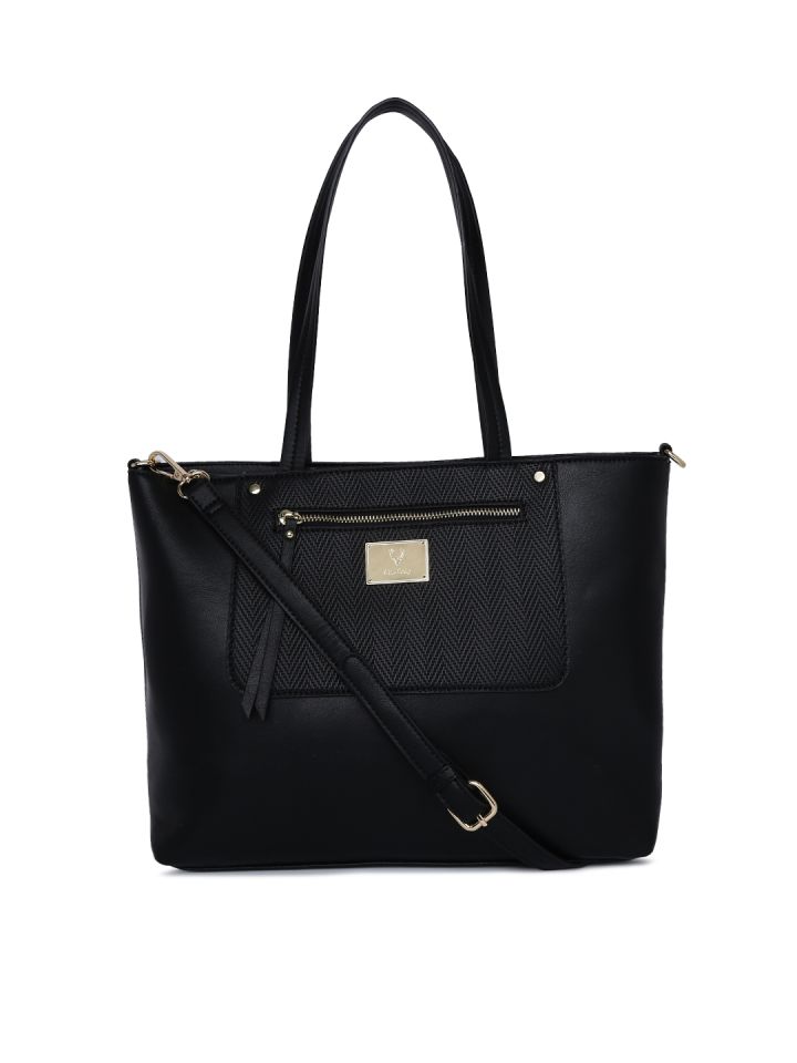 Allen Solly Black Solid Shoulder Bag