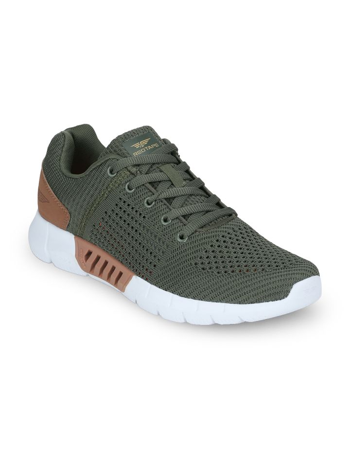 Red tape top olive green shoes