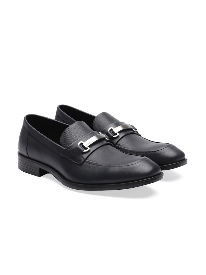 Buy Calvin Klein Men Navy Blue Slip On Leather Formal Shoes - Formal Shoes  for Men 8535069 | Myntra