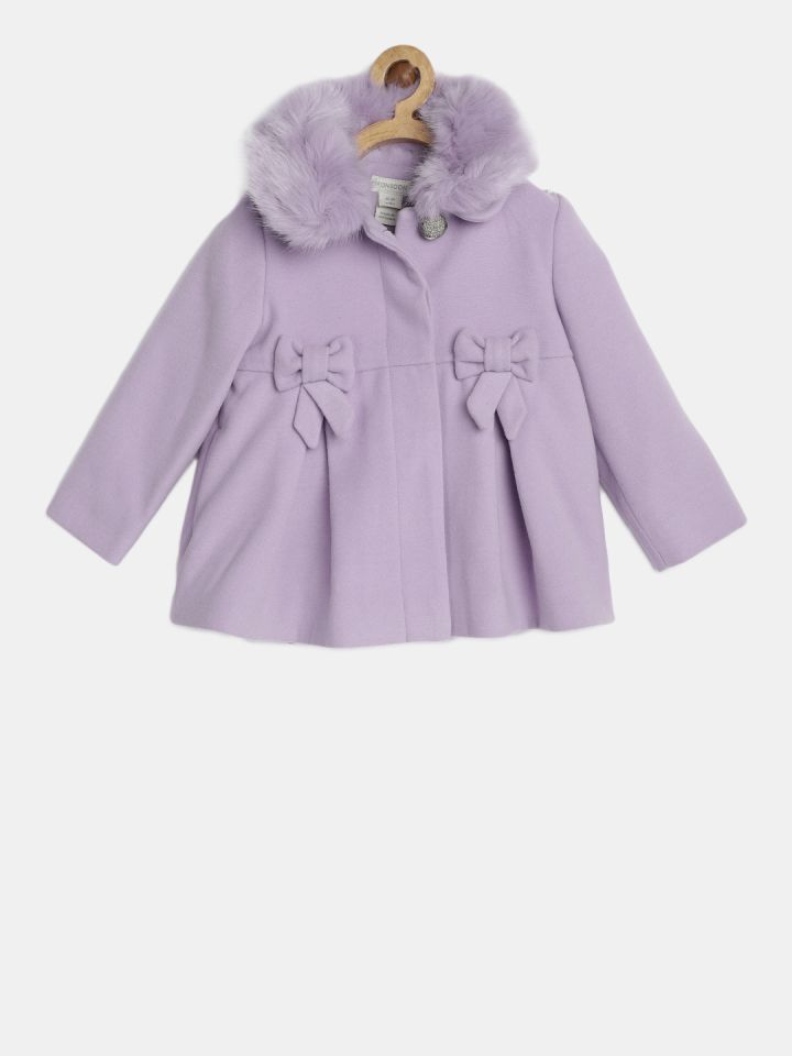 Buy MONSOON CHILDREN Girls Purple Solid Parka Coats for Girls