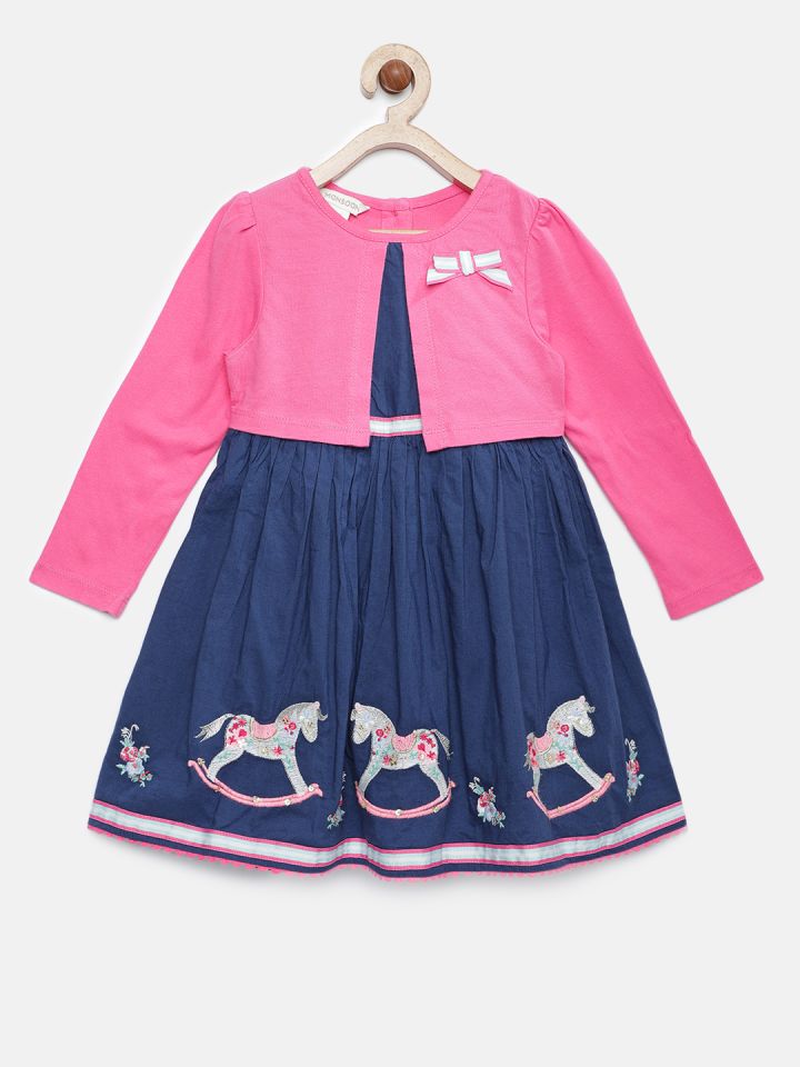 monsoon girls navy dress
