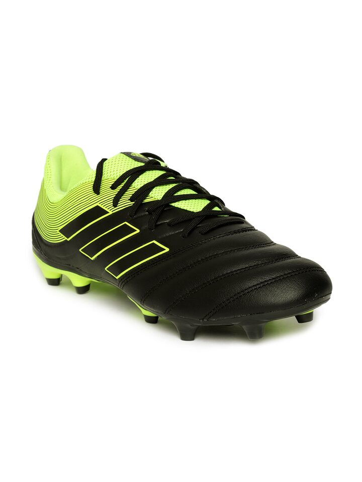 Buy ADIDAS Men Black Fluorescent Green COPA 19.3 Firm Ground Textured Football Shoes - Sports Shoes for Men 8539415 | Myntra