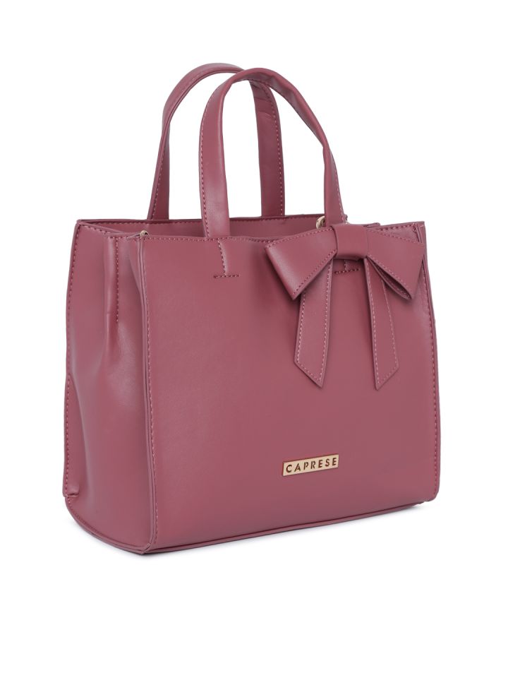 Caprese Mauve Solid Handheld Bag