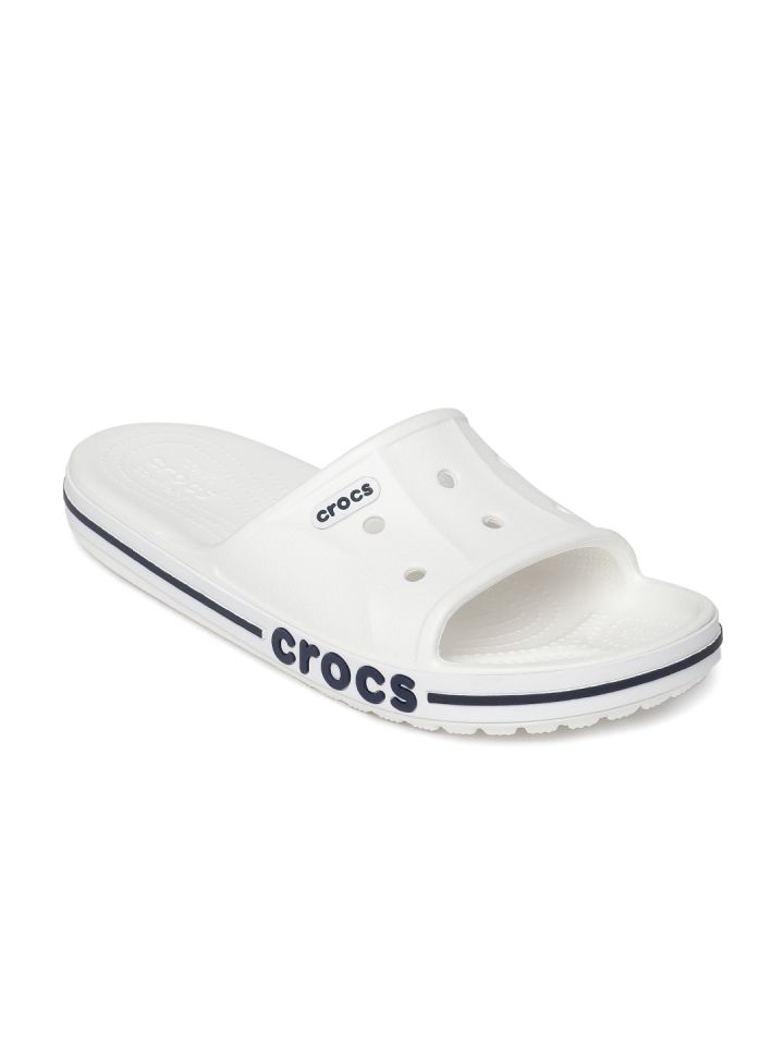 crocs white flip flops