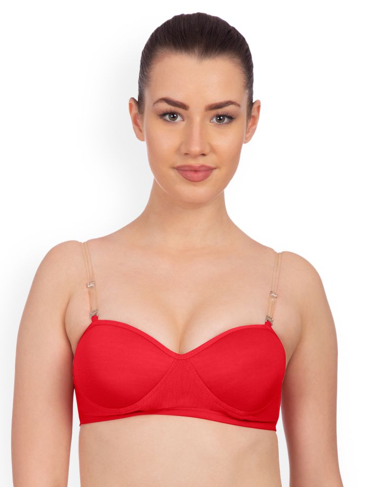 Semi/Medium Coverage Padded Wired Lace Demi Cup Bra (Pack Of 2