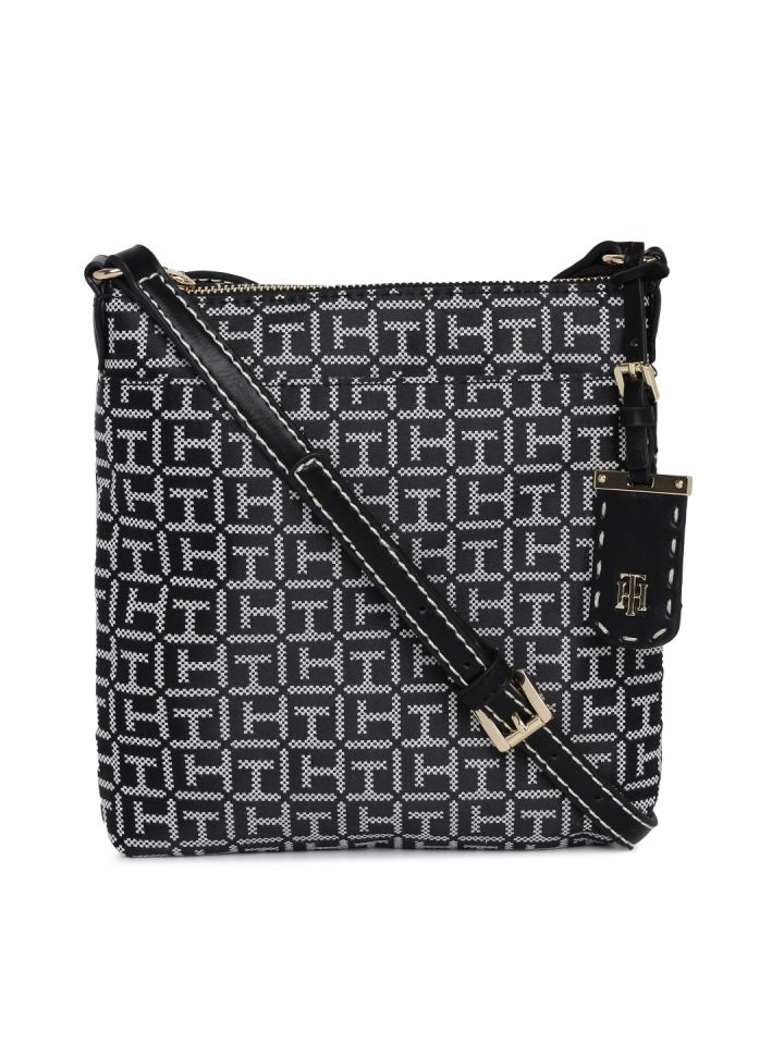 tommy hilfiger black sling bag
