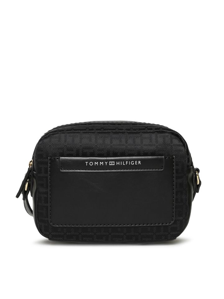 tommy hilfiger black sling bag