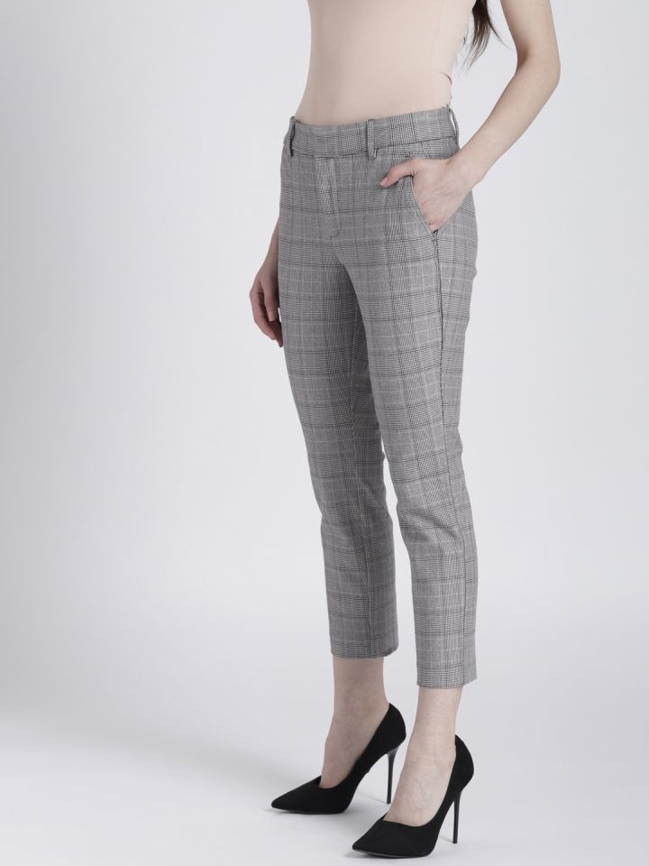 gap checked trousers