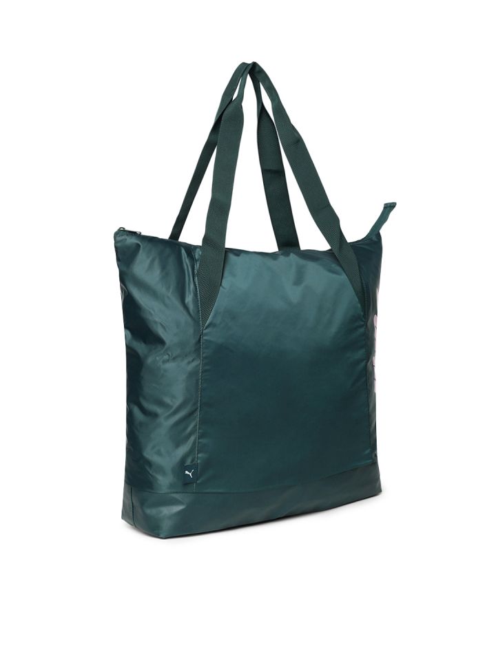Puma Green Solid Tote Bag