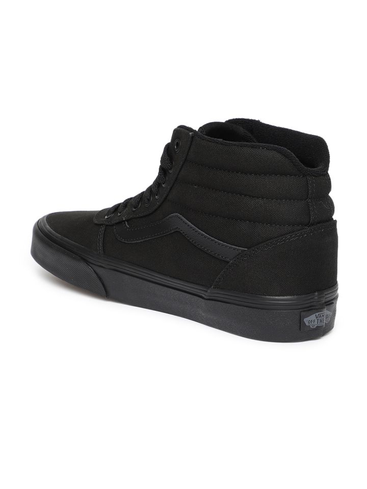 Black mid shop top vans