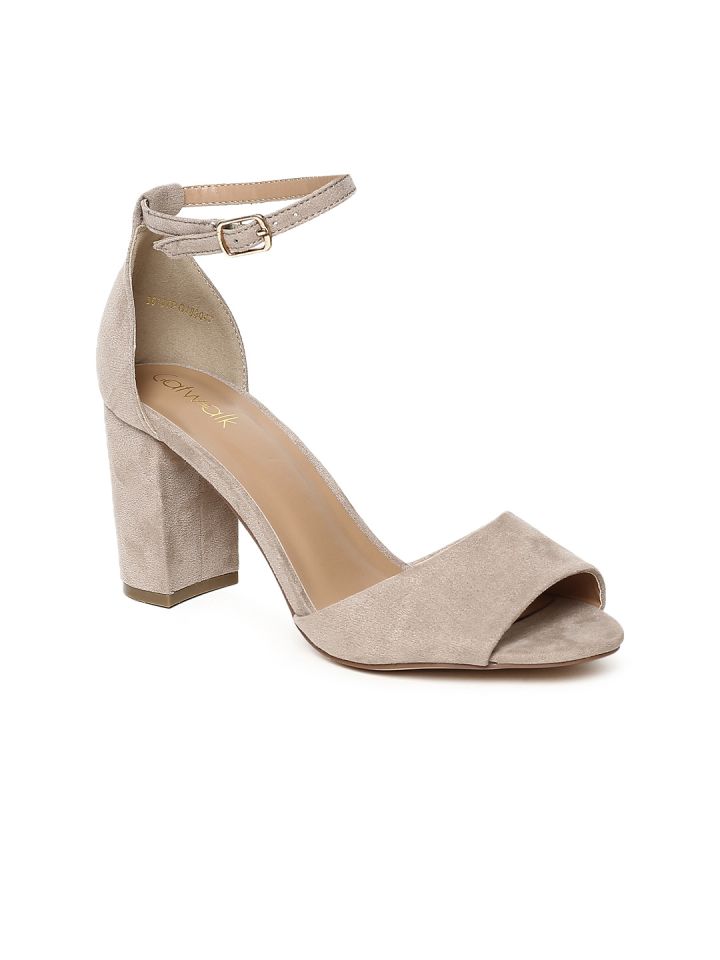 taupe open toe heels