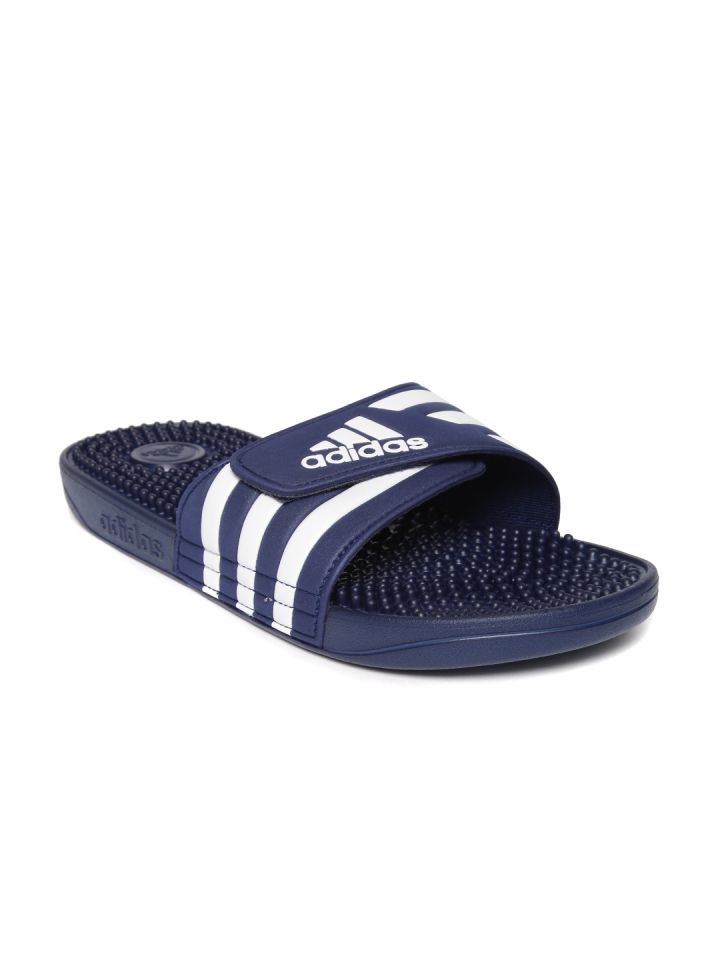 Adidas navy blue on sale slides