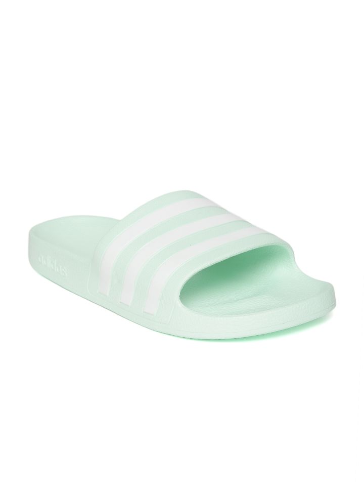 adidas slides mint green