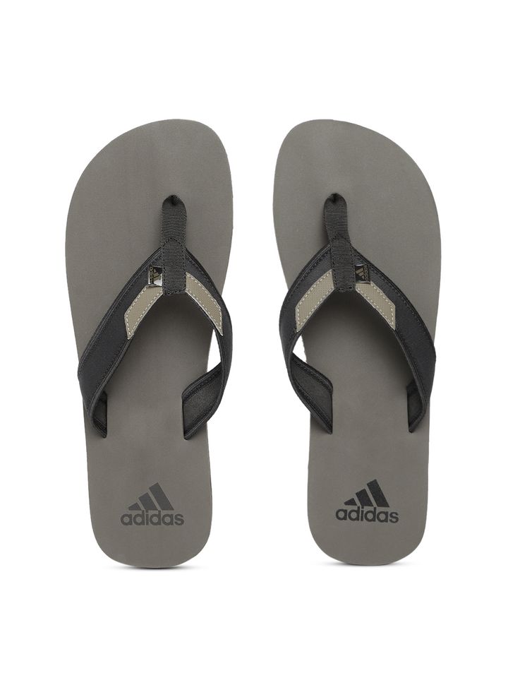 adidas mens black flip flops