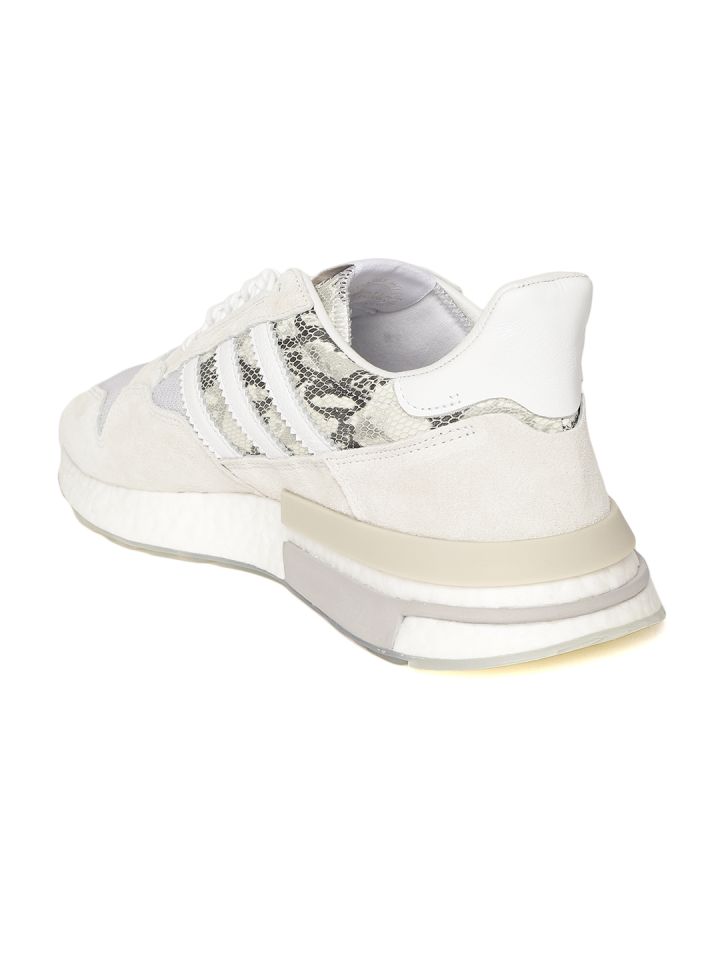 ADIDAS Originals Men Off White ZX 500 RM Snakeskin Print Sneakers