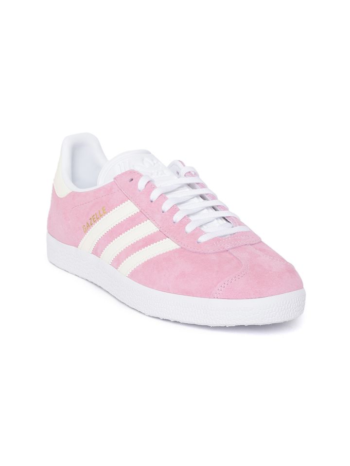 adidas women's pink gazelle sneakers