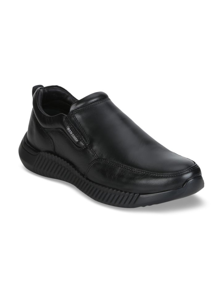 Buy Red Chief Men Black Leather Slip On 