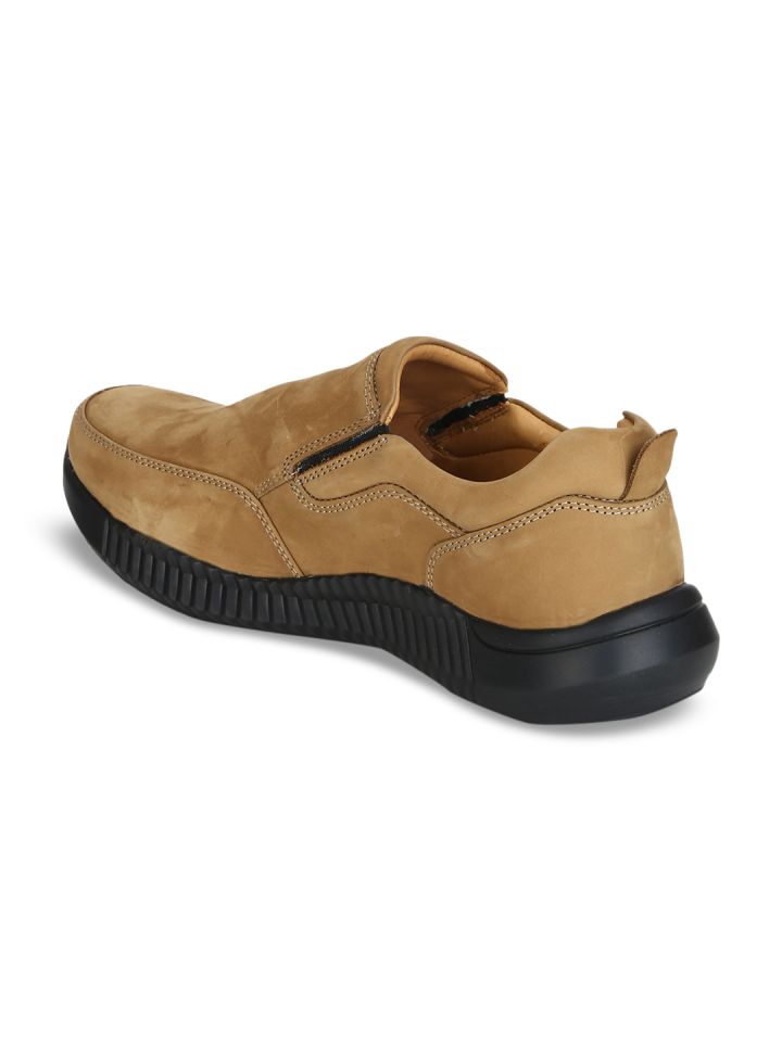 Buy Red Chief Men Tan Brown Leather Slip On Sneakers Casual
