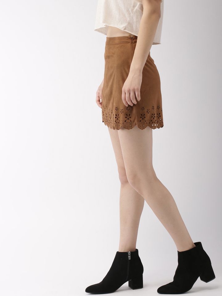 Brown suede skirt forever 21 discount
