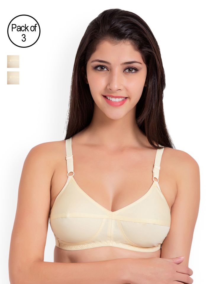 Buy Souminie Pack Of 3 Full Coverage Comfort Fit Bras SLY931 3PC