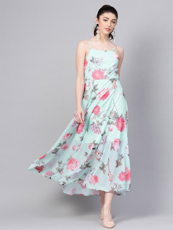 Myntra floral sales maxi dress