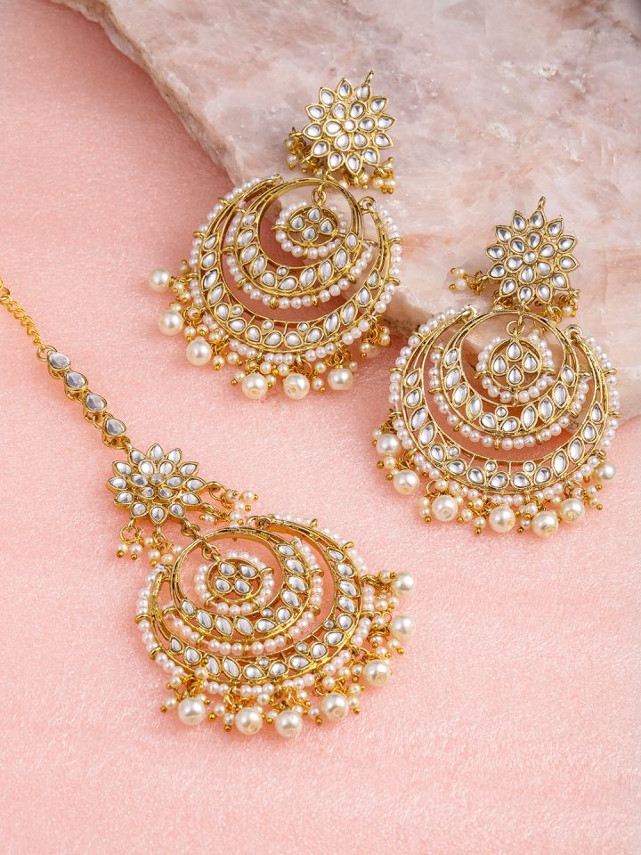 Myntra kundan earrings outlet