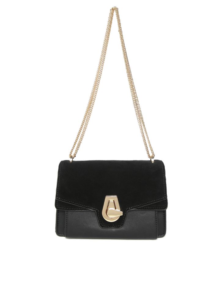 Mango black solid new arrivals shoulder bag
