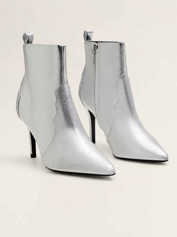 mango silver boots