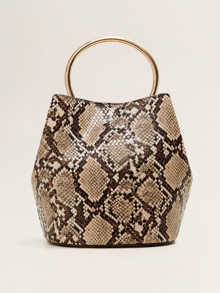mango snakeskin bag
