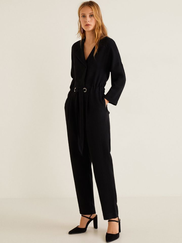 Mango black jumpsuit on sale