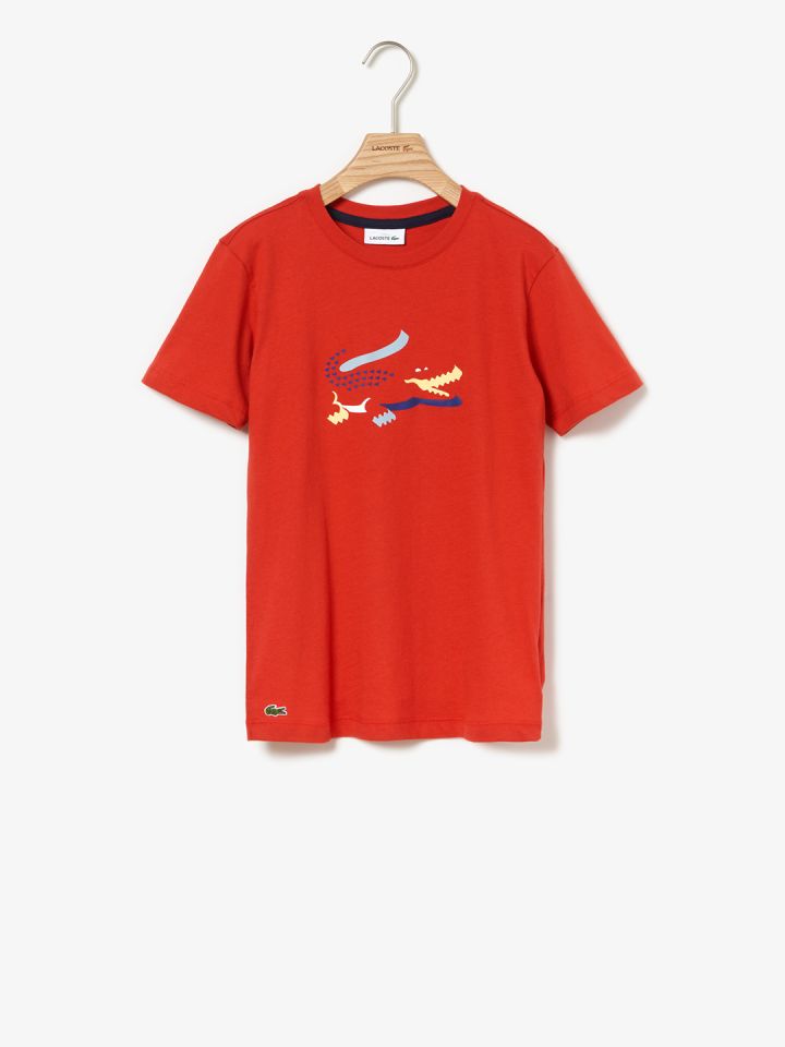 Orange lacoste shirt hot sale