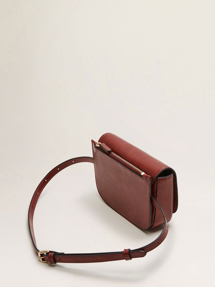 mango maroon solid sling bag
