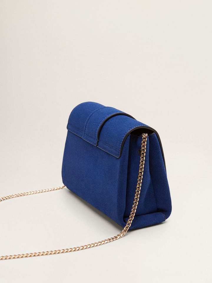 Mango blue solid sling bag online