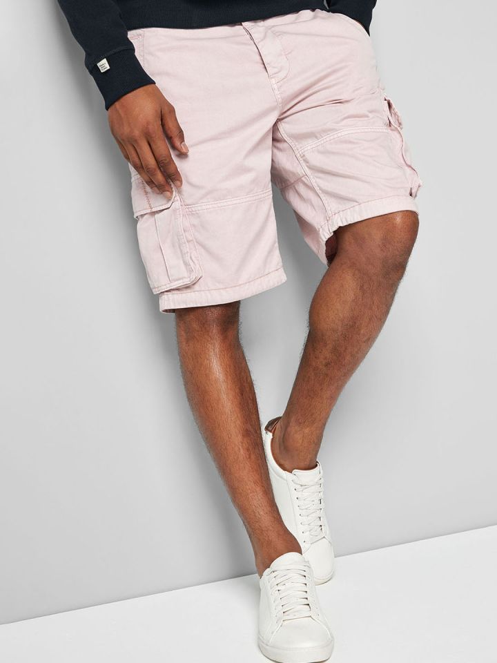 Mens pink 2025 cargo shorts