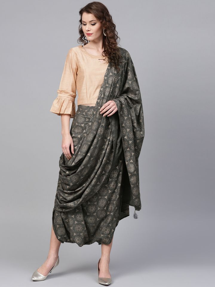 Dhoti 2025 saree myntra