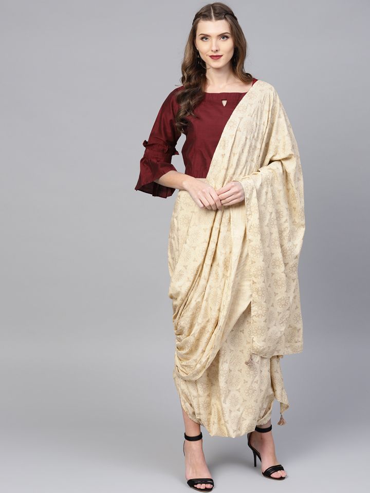 Dhoti saree online sale myntra