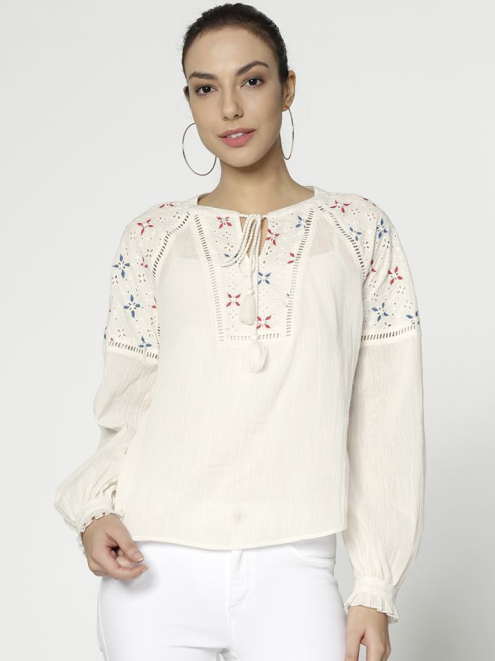 sheer top myntra