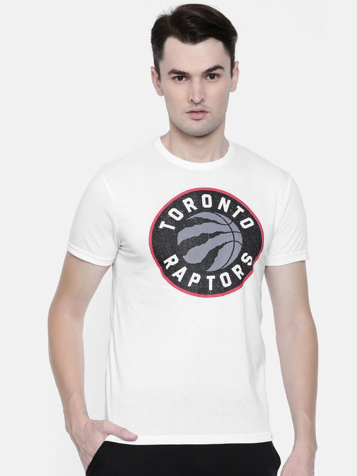 Buy Nba Men White Printed Round Neck Toronto Raptors T Shirt