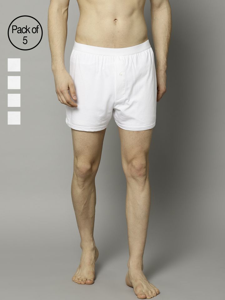 Buy Marks & Spencer Men Pack Of 5 Solid Pure Cotton Boxers